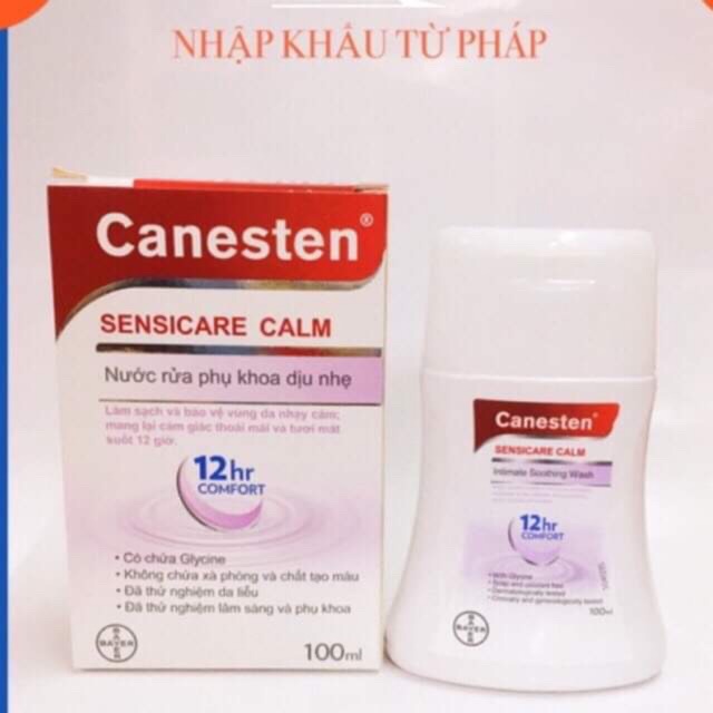 Nước rữa phụ khoa dịu nhẹ Canesten(Pháp)(hàng CH,NK:Bayer)(không chứa xà phòng,không chứa bảo quản,không chất tạo màu)