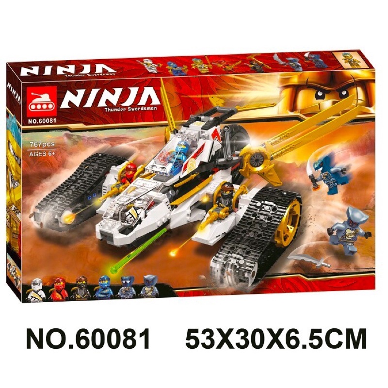 Lego 71739 - Bela 60081 ( Xếp Hình Ninjago Xe Đua Địa Hình Sóng Âm 767 Mảnh )