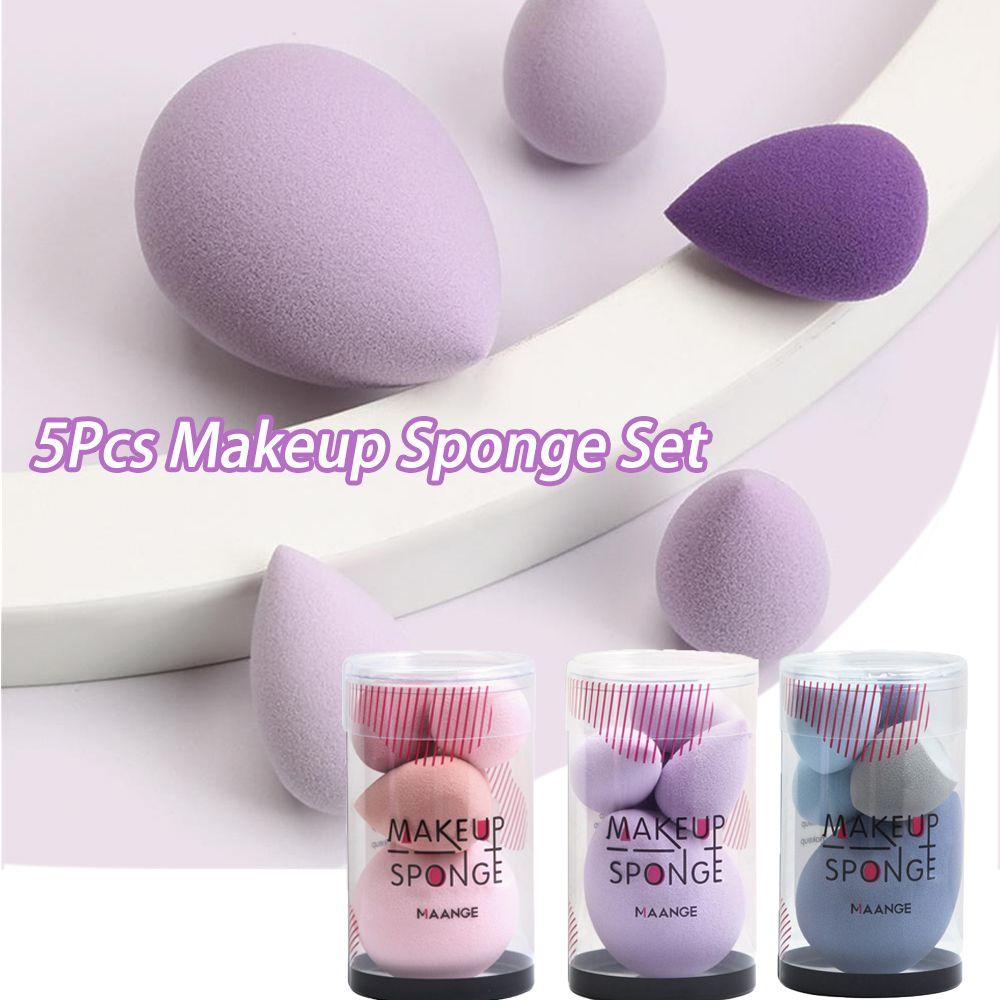 Set 5 Mút Tán Kem Nền Trang Điểm Hình Quả Trứng Dành Cho Nữ
