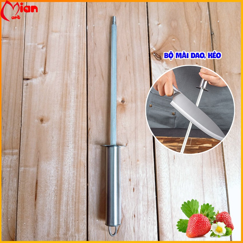 [Tặng khăn đa năng] Bộ dao kéo Nhật Seki 6 món cao cấp- dao thép không gỉ kèm kệ cắm dao - Mian mart