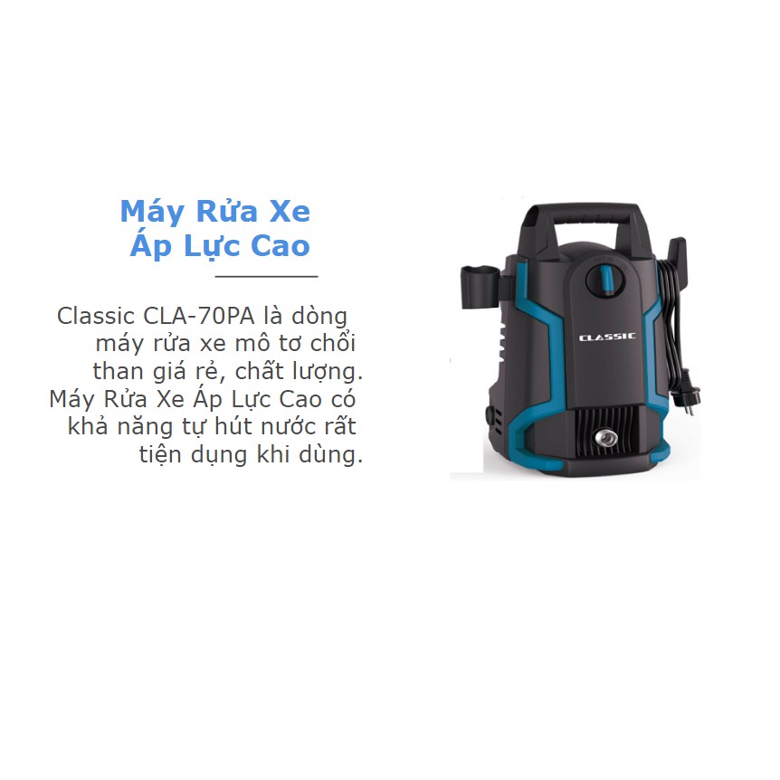 Máy rửa xe áp lực cao Classic CLA-70PA