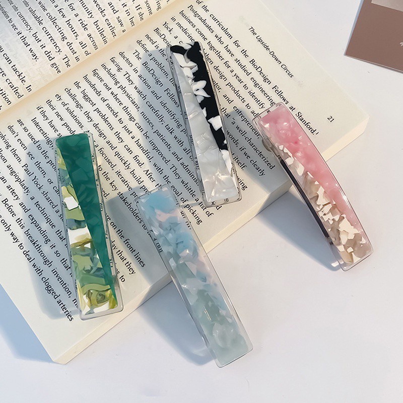 Kẹp tóc mỏ vịt màu sắc ngọt ngào xinh xắn dành cho nữ kích thước 9cm