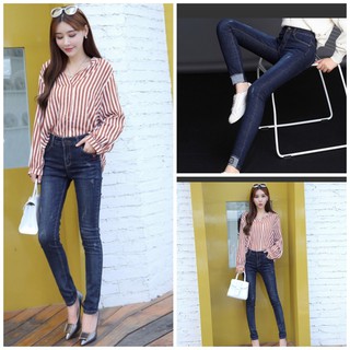 quần jeans nữ co giãn lưng cao cao cấp