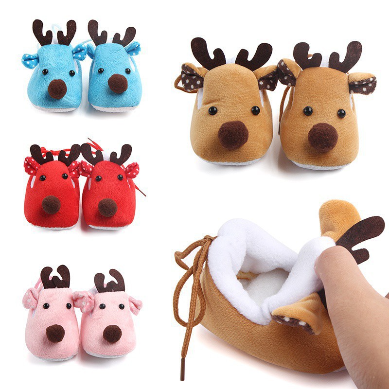 Giày mềm có hình nai dễ thương cho bé gái