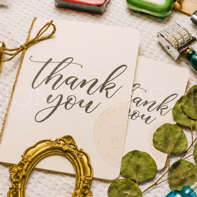 Thiệp Gập THANK YOU Cám Ơn Vintage - NOMAD GARDEN