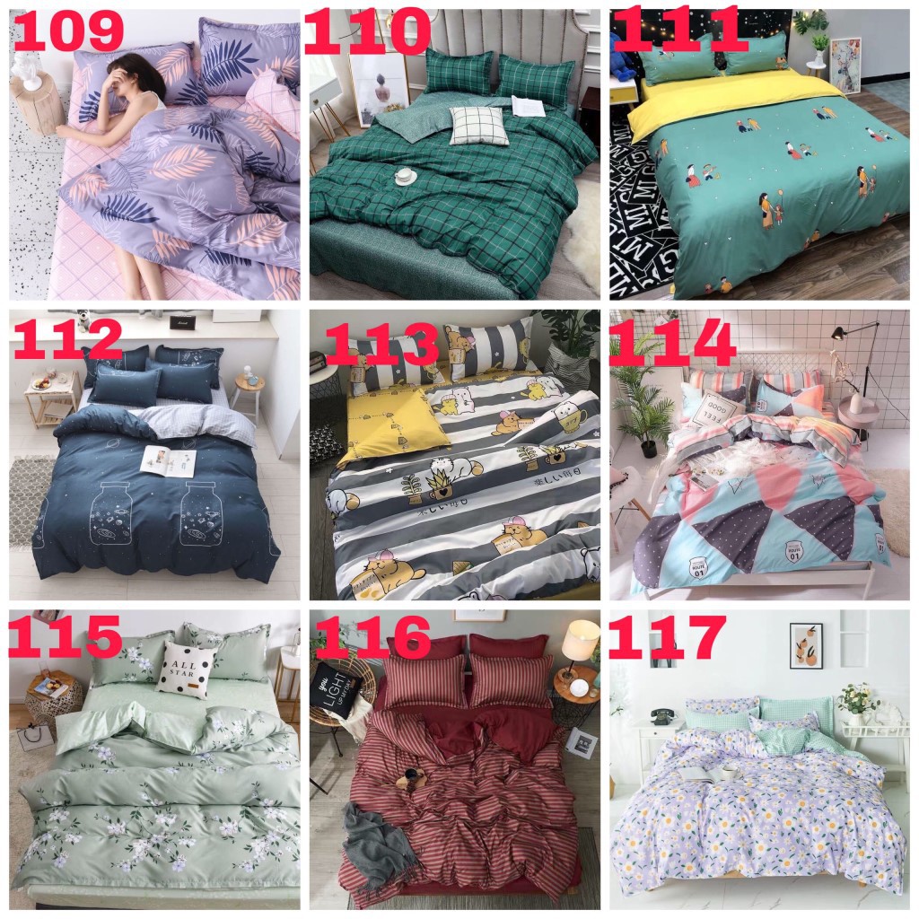 Bộ Chăn Ga Gối Cotton Poly Các Mẫu Mới, Bo Chun Mọi Kích Thước