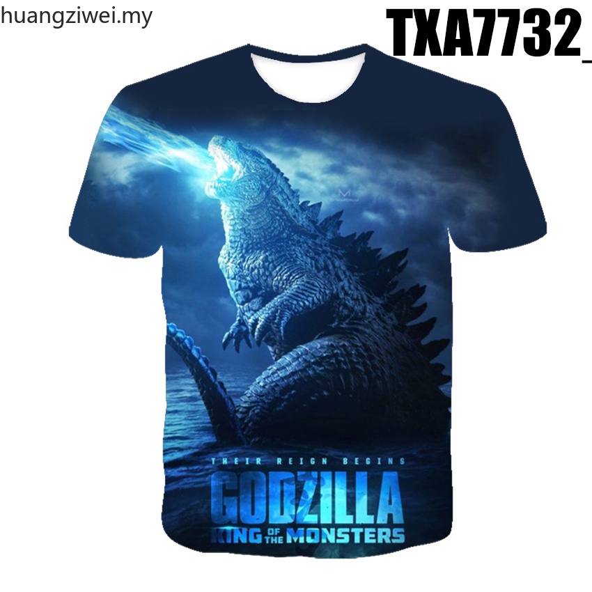 Áo Thun In Hình Godzilla 3D Thời Trang Dành Cho Trẻ 2022