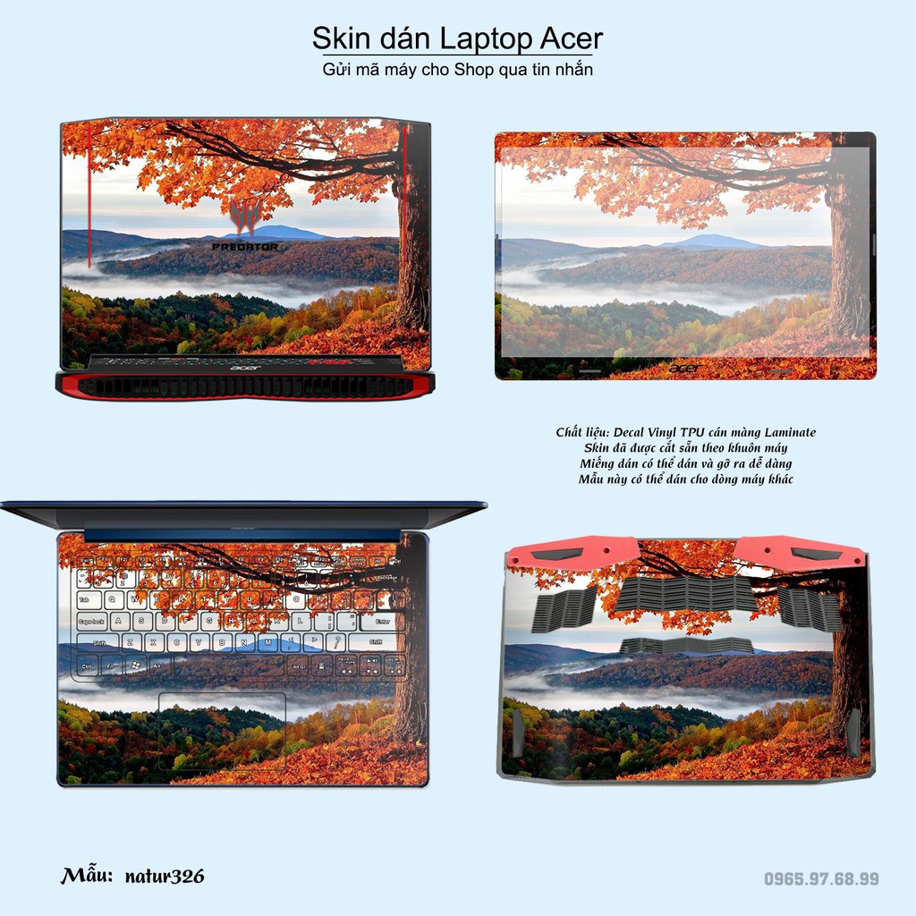 Skin dán Laptop Acer in hình thiên nhiên _nhiều mẫu 12 (inbox mã máy cho Shop)