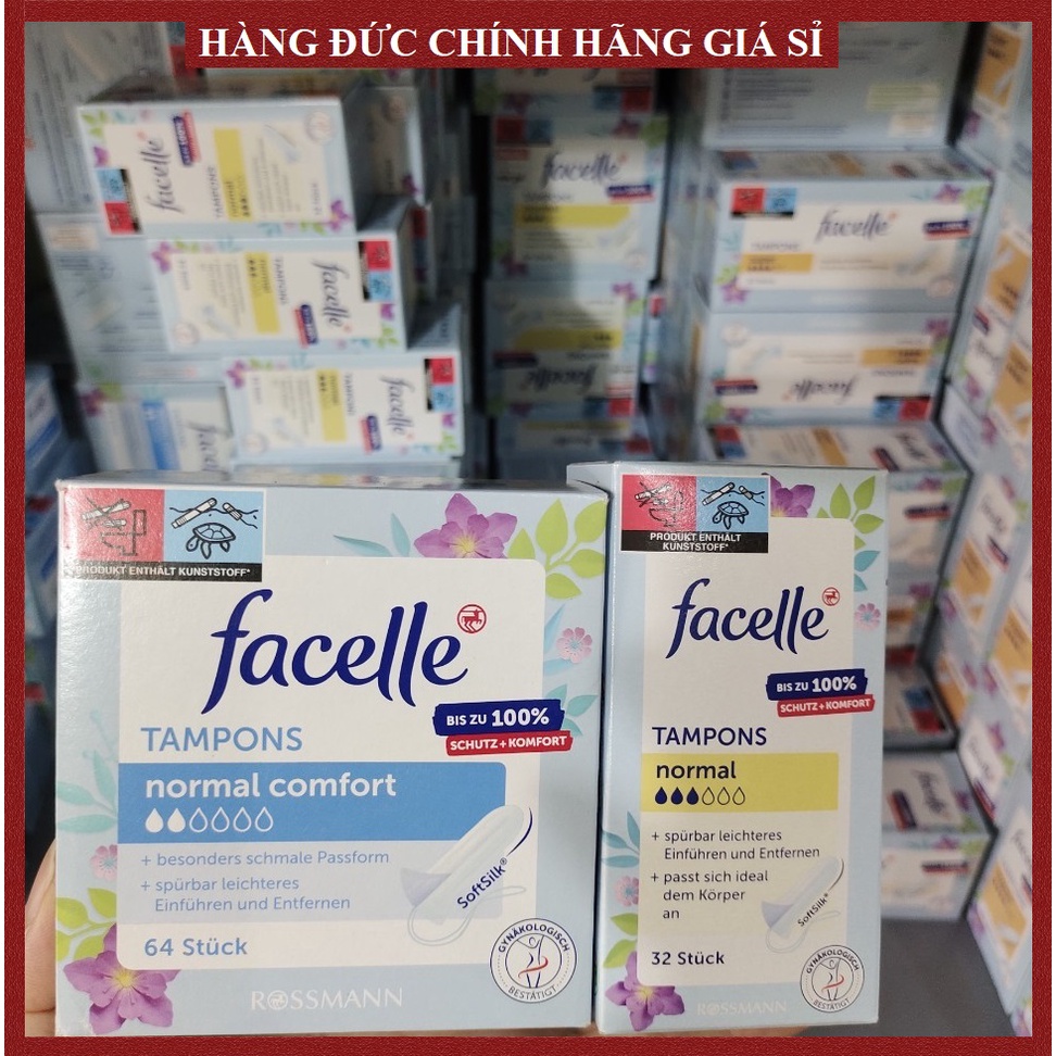 Băng vệ sinh Tampon Facelle Đức đầy đủ size