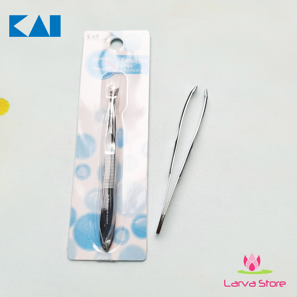Nhíp Nhổ Lông INOX KAI Nhật Bản (Rất Bám và Dễ Nhổ) - Larva Store
