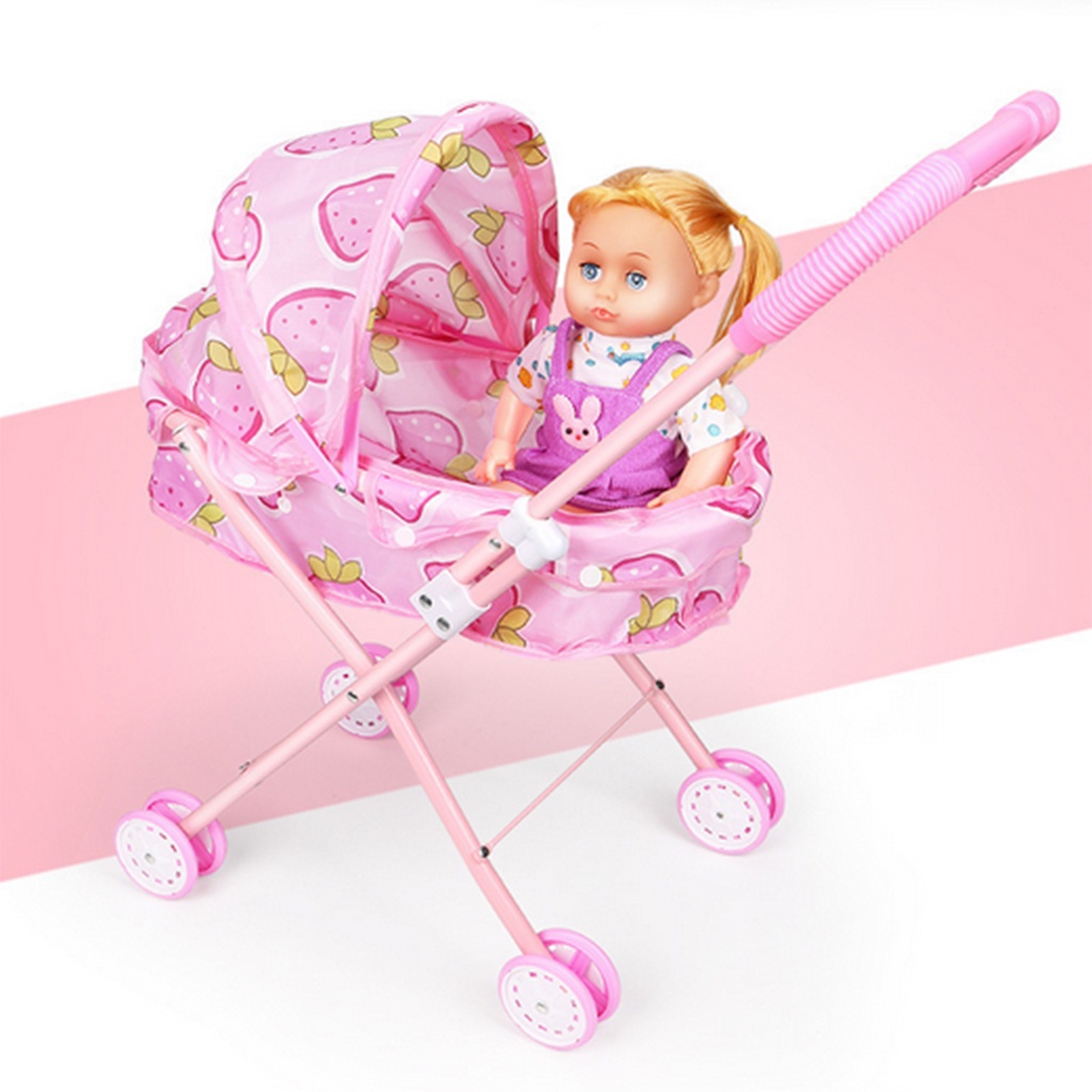 Xe Đẩy Đồ Chơi Mini Trang Trí Nội Thất Cho Nhà Búp Bê