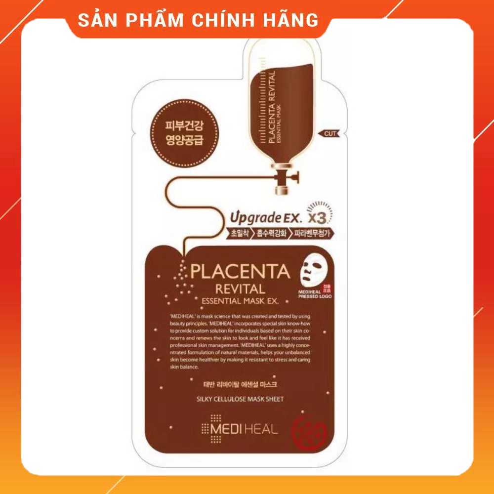 Mặt nạ nhau thai cừu tăng độ đàn hồi và chống lão hóa da Mediheal Placenta Revital Essential Mask Ex