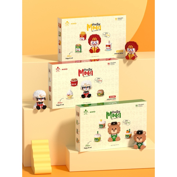 Bộ Đồ Chơi Ghép Hình Thức Ăn Nhanh Dễ Thương Dành Cho Bé 1830
