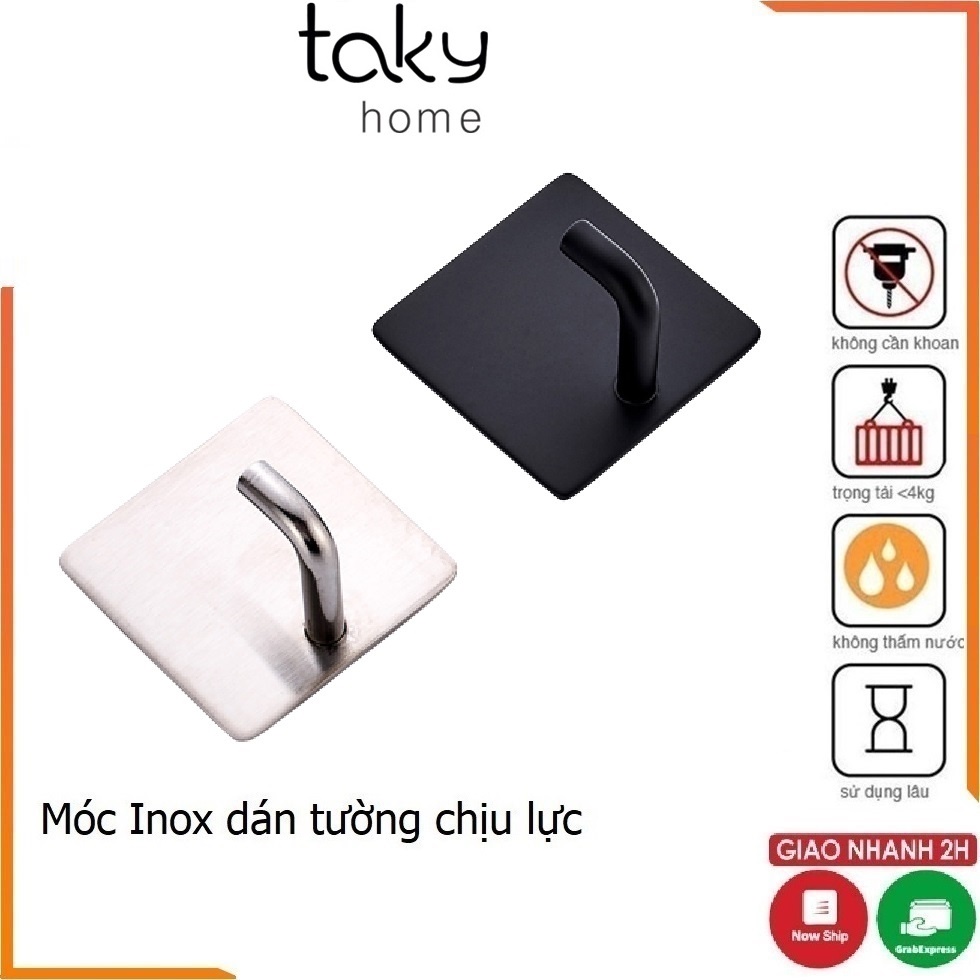 Móc Inox Treo Đồ Đa Năng, Móc Dán Tường Chịu Lực, Móc Dính Tường Treo Đồ Dùng Phòng Tắm, Khu Bếp. TakyHome 2005