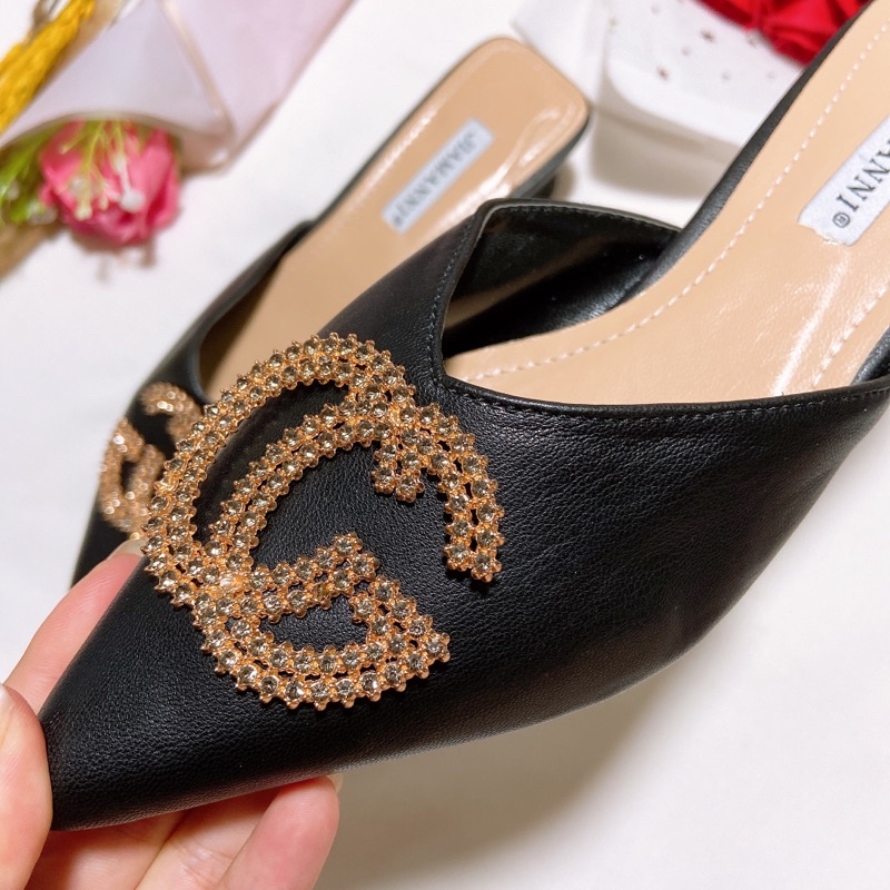 Sục nữ cao gót chữ lồng thời trang PUNSHOES sang trọng.