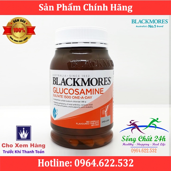 Viên Uống Bổ Sung Glucosamine Blackmores Glucosamine Sulfate 1500 One-A-Day Của Úc (60-150-180 Viên)