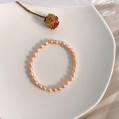 Vòng Tay Hạt 7-8y Độ Sáng 5A Màu Cam - Ngọc Trai Trường Thịnh