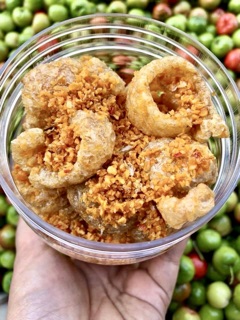Da heo sấy giòn xốc muối ớt (không chiên)