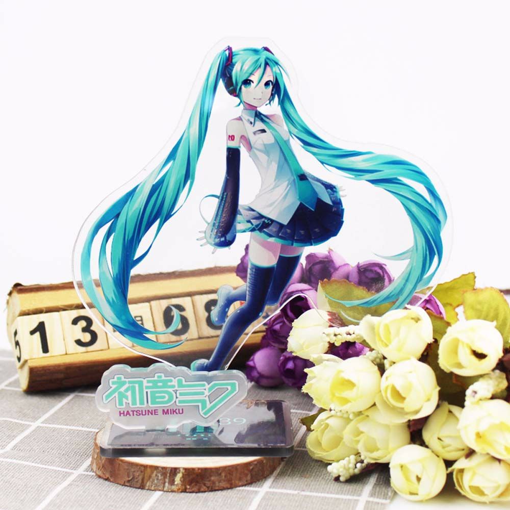 Mô hình nhân vật Hatsune Miku bằng acrylic có giá đỡ thiết kế sống động