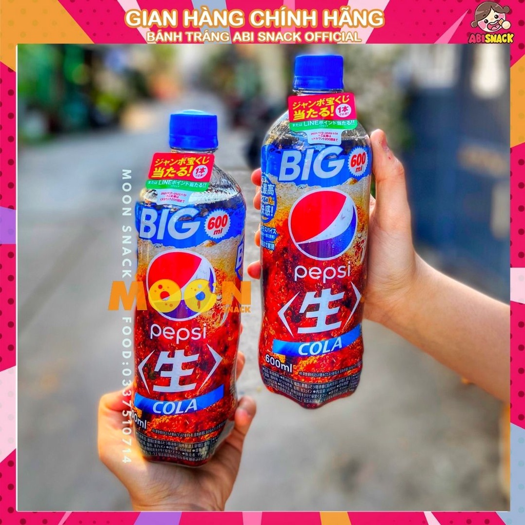 Pepsi tươi vị quýt nước ngọt nhiều ga chai to 600ml chính hãng Nhật Bản