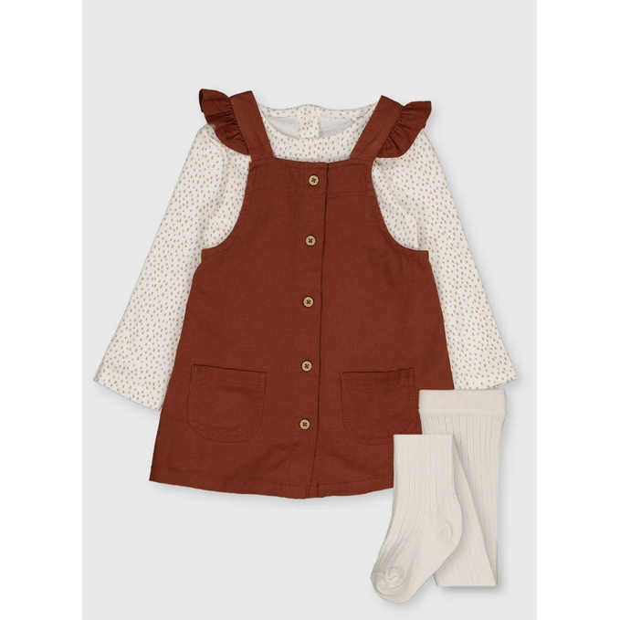 (Hàng auth) Set váy yếm bé gái Tu UK chính hãng săn sale