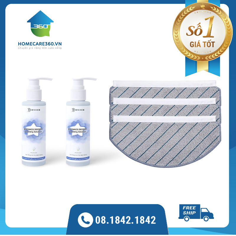 Nước lau sàn chuyên dụng chính hãng 110ml - Ecovacs Deebot T8, T9, T10, X1 Omni, X1 Turbo, N9 plus, W10 (hộp) | BigBuy360 - bigbuy360.vn