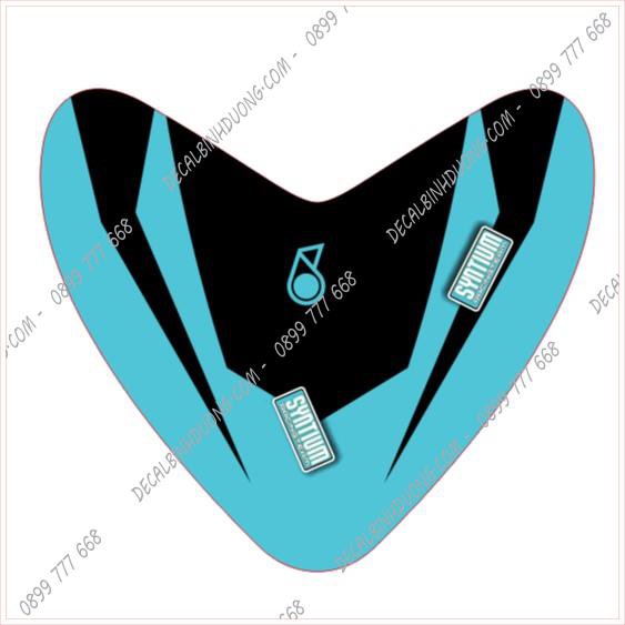 Tem Xe Máy - Decal Trùm Exciter 150 Xanh Bạc Petronas