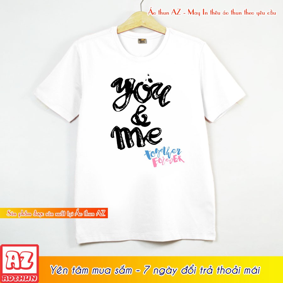 Áo thun Cặp Đôi Nam Nữ Couple Valentine AZ - Form Rộng BIGSIZE M431