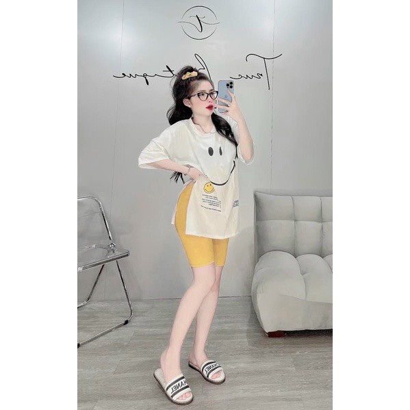 Đồ bộ nữ đồ bộ mặc nhà xẻ tà dễ thương bigsize JULYNA LỬNG XẺ TÀ MẶT CƯỜI