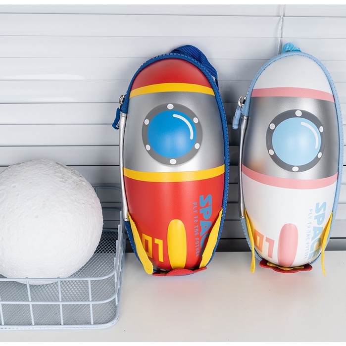 Hộp Bút Mô Hình Tên Lửa Cao Cấp Maihe Rocket Red