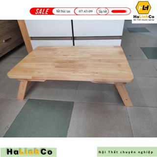Halinhco- --Bàn Trà Ngồi Bệt Chân Thang 40cm X 60 cm gấp gọn được, 100% gỗ tự nhiên