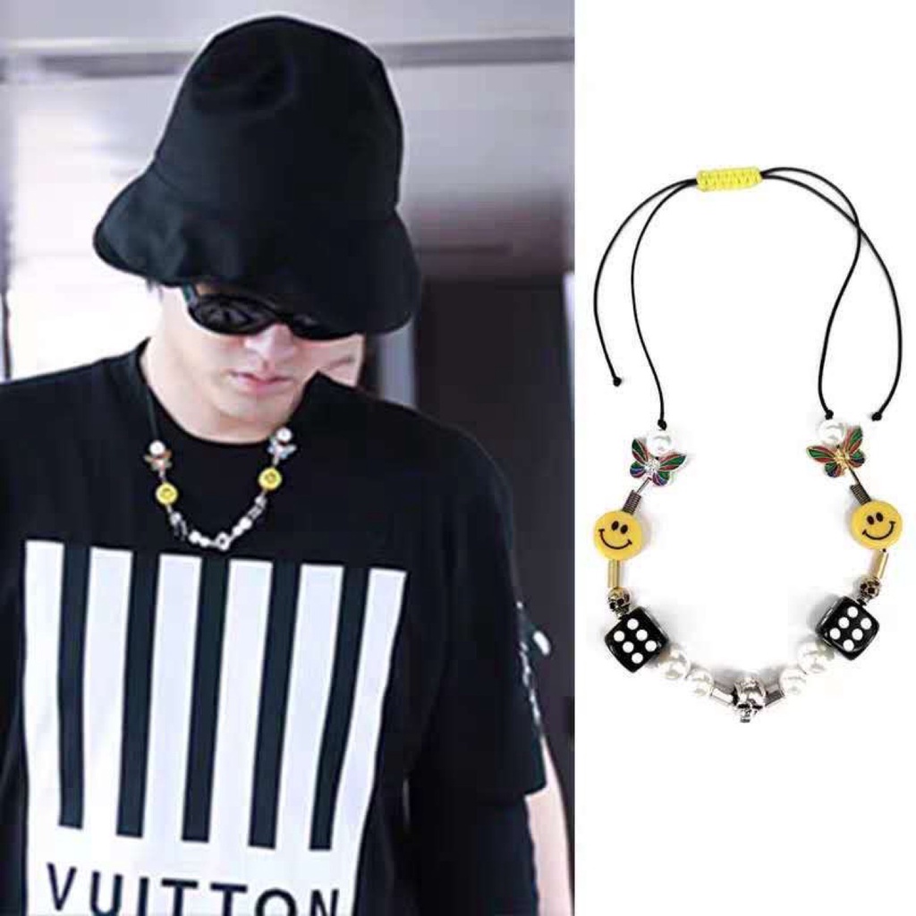 Dây chuyền và vòng tay Unisex Mặt cười, Hoa cúc, Ong phong cách Hiphop cá tính - NL154 - Aluha