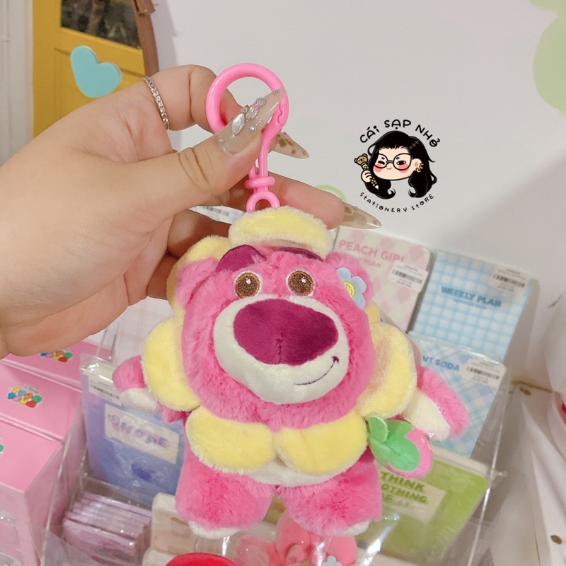 Móc khoá gấu dâu lotso chính hãng dễ thương móc khoá gắn túi hot trend 2022