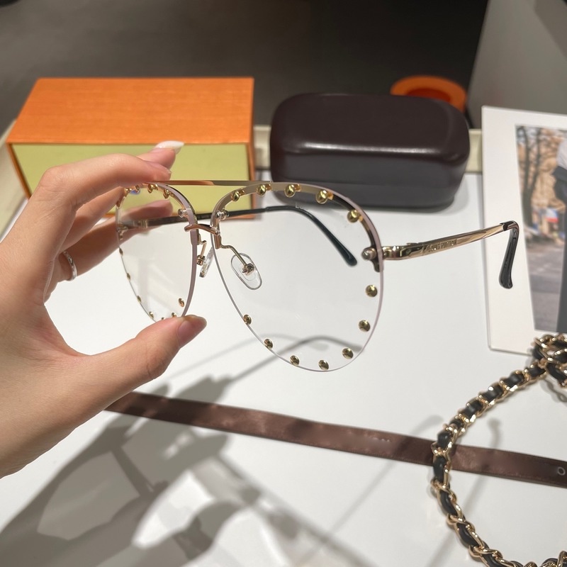Kính Mát Gọng Kim Loại Màu Kẹo Chống Tia UV Thời Trang Cho Nữ