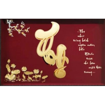 Tranh đính đá toàn bộ bức tranh chữ thọ đẹp