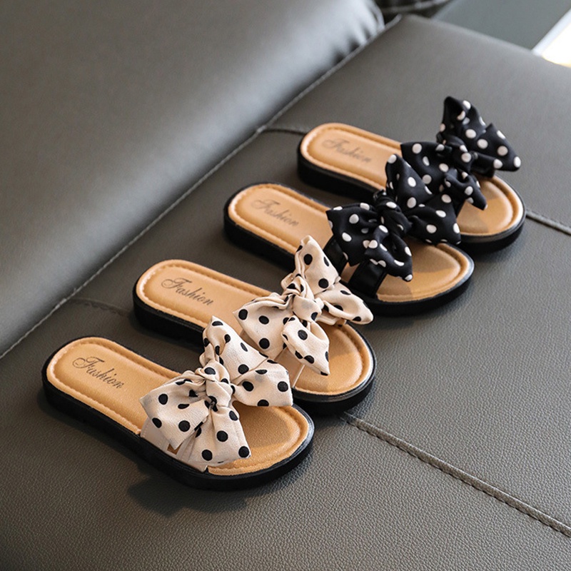 Dép Quai Nơ Đế Mềm Chống Trượt Cho Bé Gái