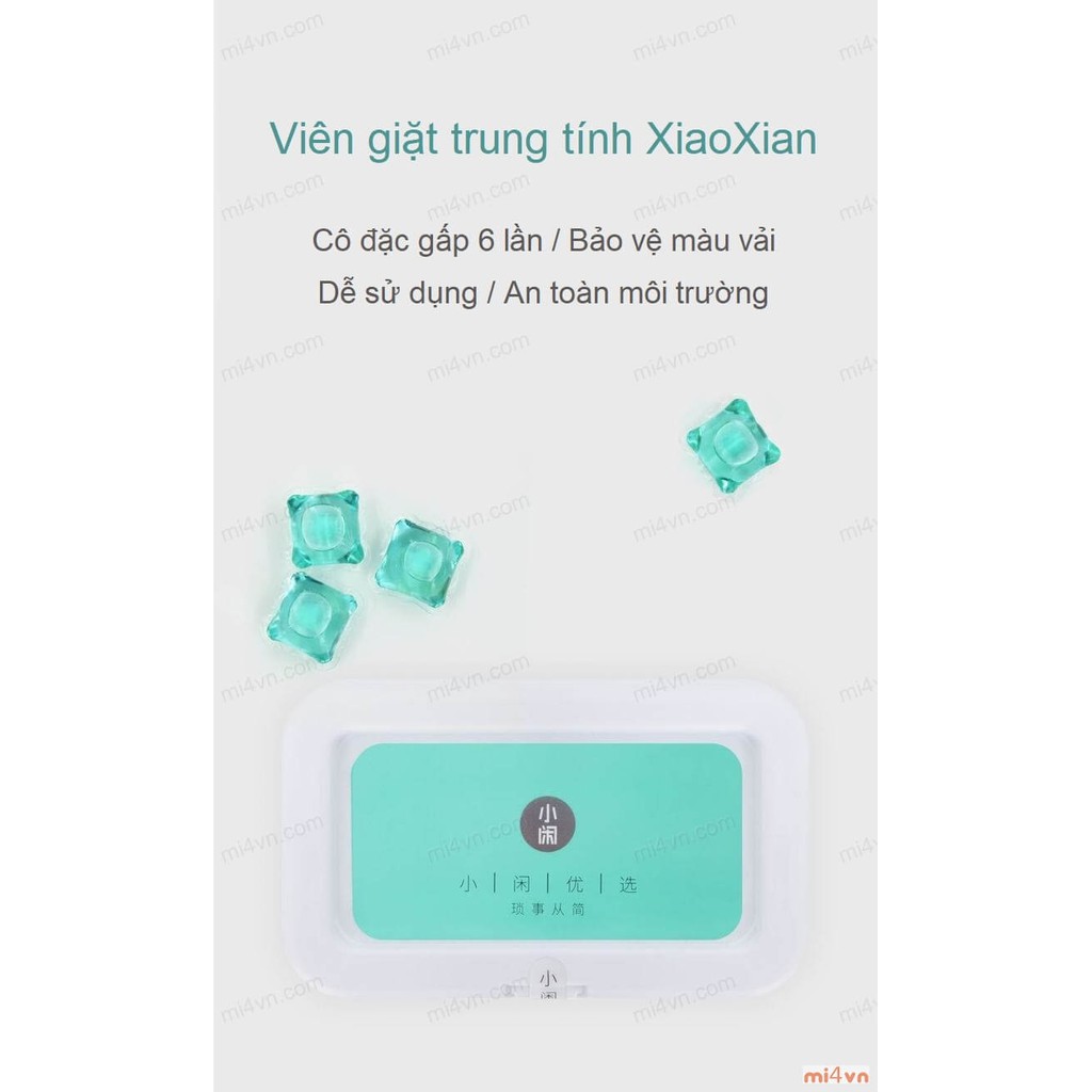 Viên giặt quần áo siêu sạch Xiaomi XiaoXian - 60 viên/hộp.