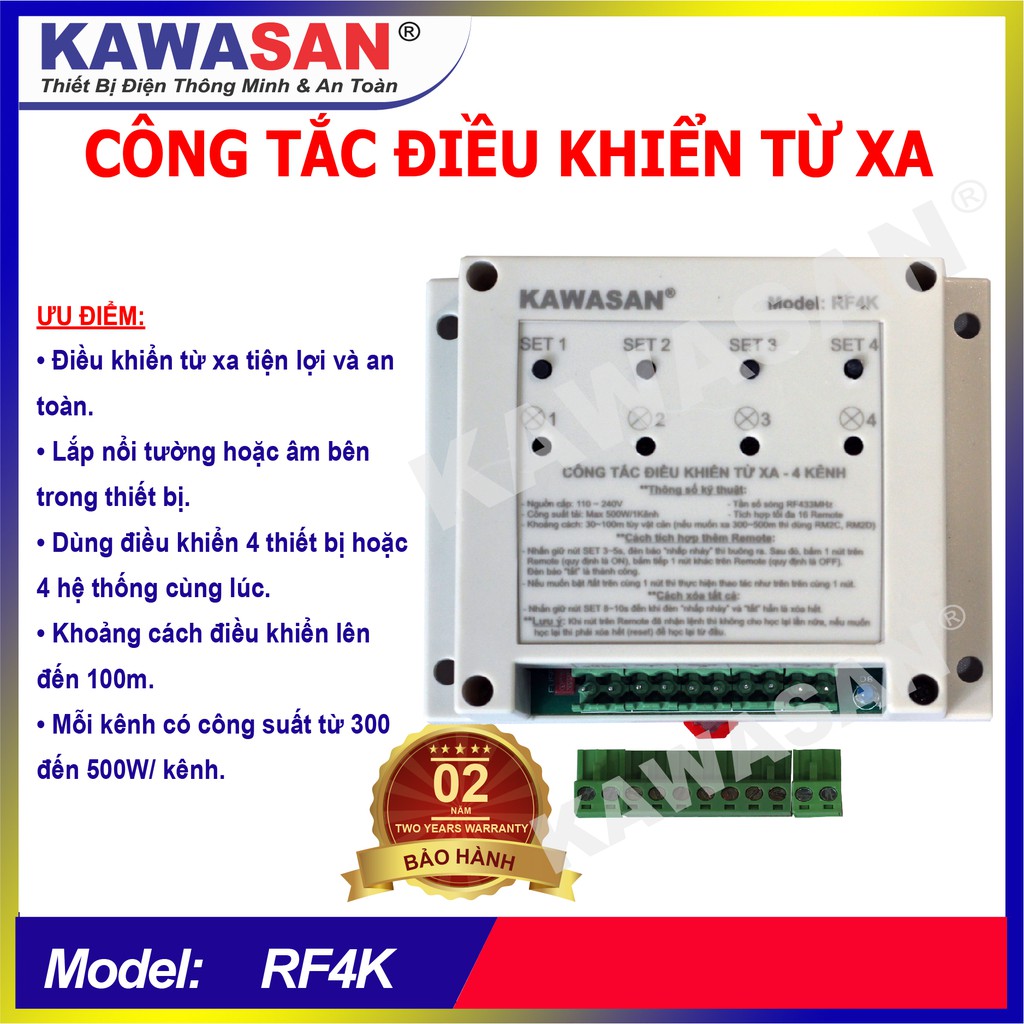 CÔNG TẮC ĐIỀU KHIỂN TỪ XA RF4K-RM4B