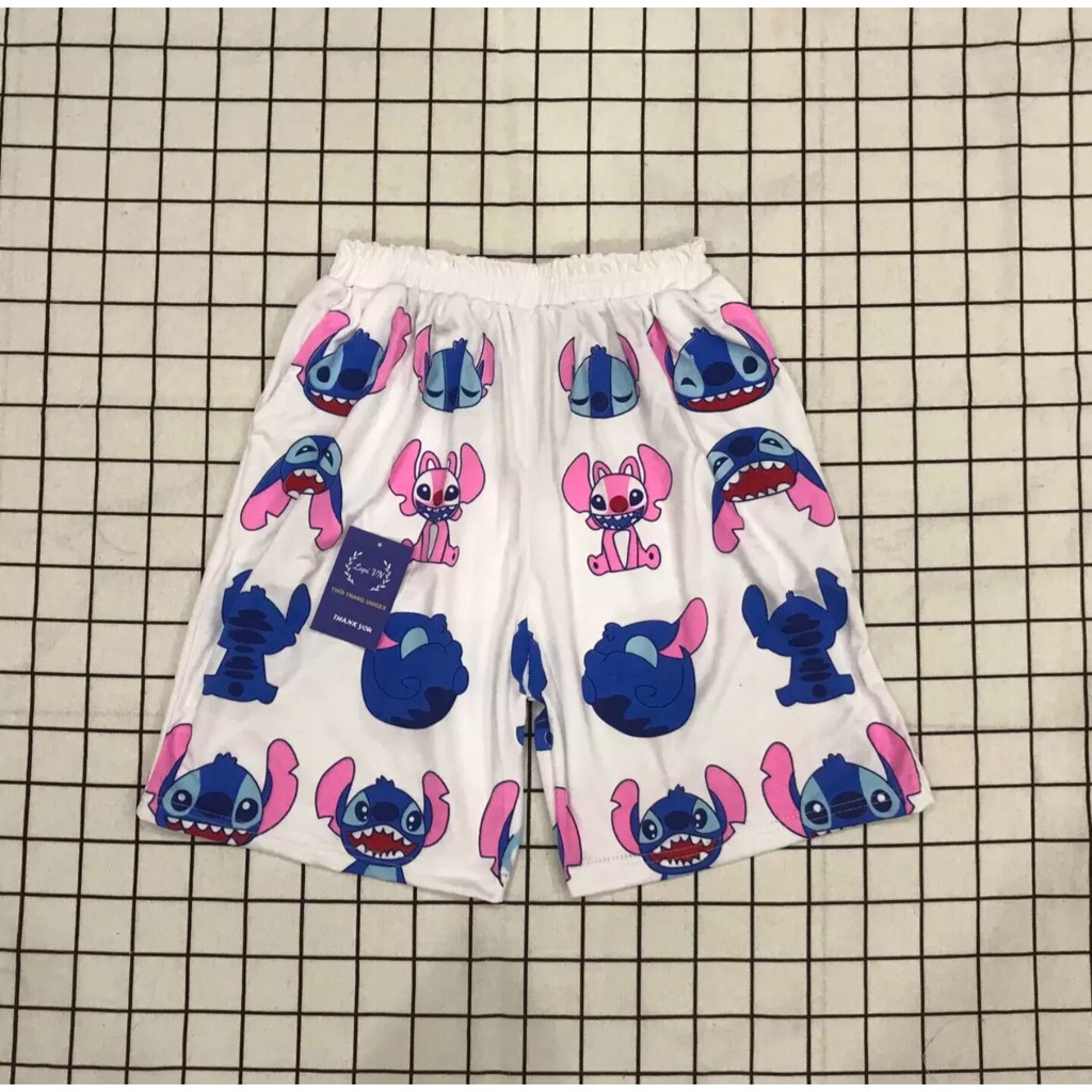 Quần Đùi Coton Unisex Hoạt Hình ( Nhiều mẫu ), Quần Đùi Nam Nữ Có Túi , TTSLB0013