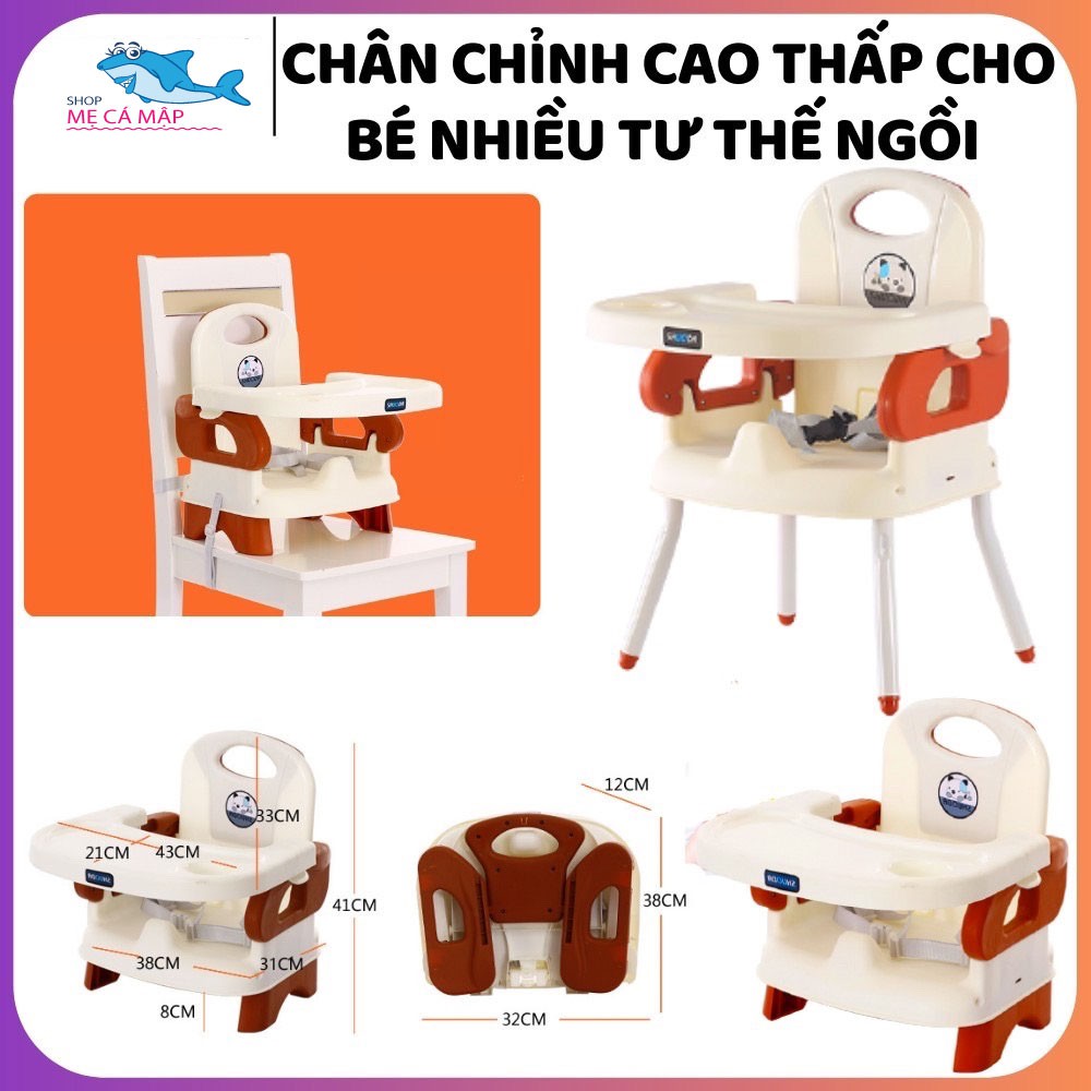 Ghế ăn dặm gấp gọn cho bé Loại I có 2 nấc điều chỉnh, ghế ăn dặm Shoda chính hãng, dễ dàng vệ sinh