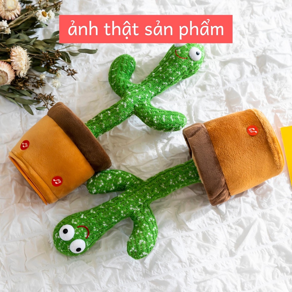Cây xương rồng nhảy múa hàng loại 1 có 120 bài nhạc Việt kèm sạc pin, đồ chơi cho mọi lứa tuổi BOBIKIDS FE01