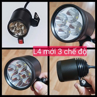 Đèn trợ sáng l4 chip cree 3 chế độ-sáng, rọi, gom