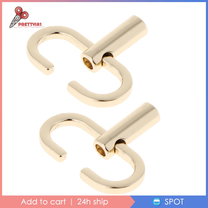 Set 2 Dây Móc Túi Xách Khóa Kim Loại Prettyia1 Có Thể Điều Chỉnh