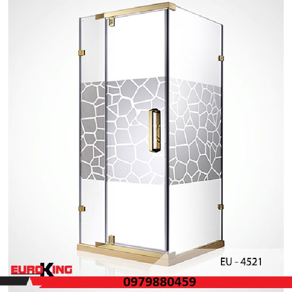 Phòng tắm kính cường lực EuroKing EU - 4521, cửa mở, nhập khẩu