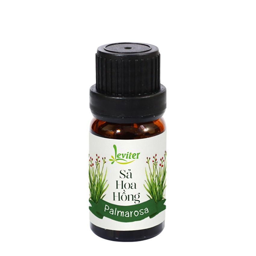 Tinh dầu thiên nhiên Leviter Palmarosa- Sả hoa hồng 10ml - Có tính sát trùng, hạ sốt, tốt cho hệ tiêu hóa