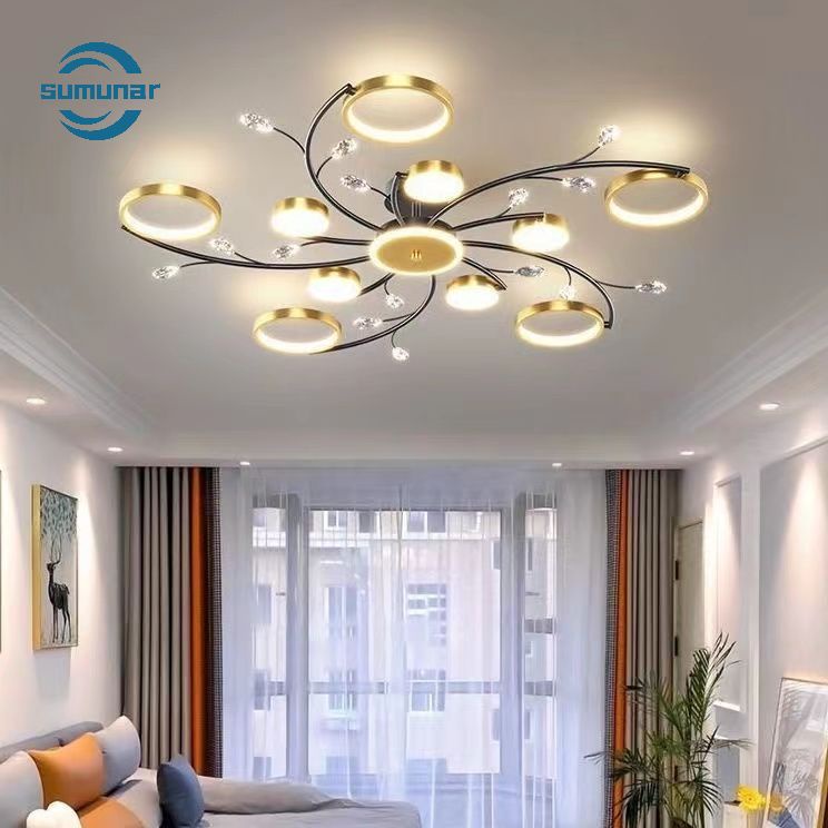 Đèn Âm Trần 110W Ba Chế Độ Sáng 6 Cánh 10 Cánh Có Điều Khiển Từ Xa Bảo Hành 12 Tháng