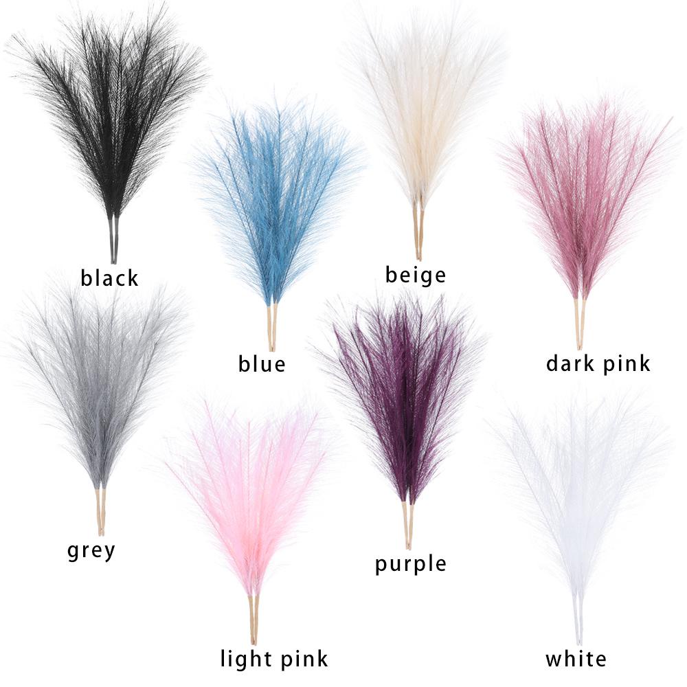 2 Cành Hoa Pampas Giả Trang Trí Thời Trang 50cm