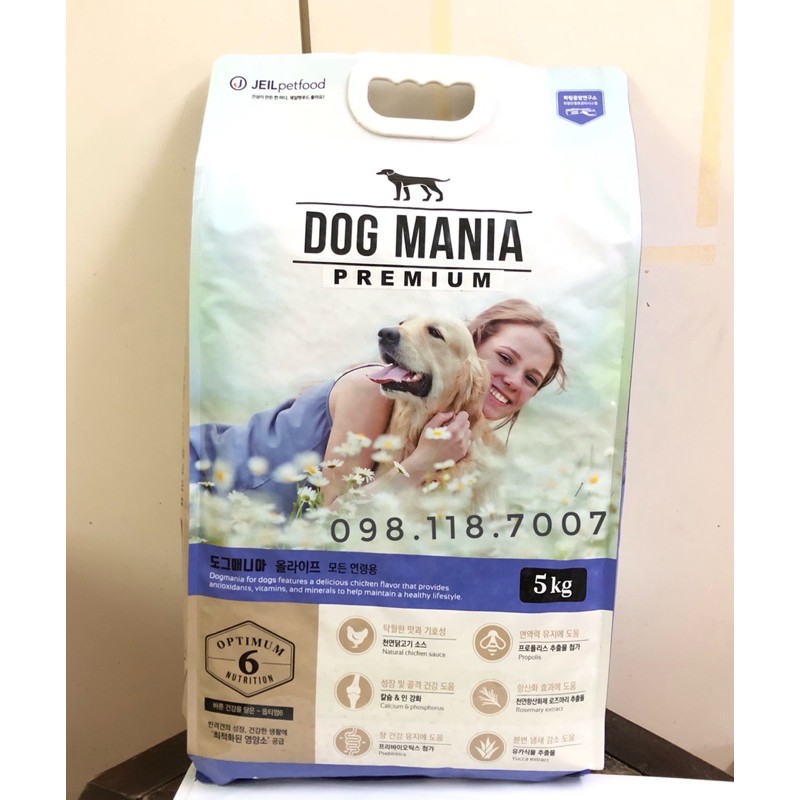 HẠT THỨC ĂN CHO CHÓ DOG MANIA nhập khẩu Hàn Quốc [5kg]