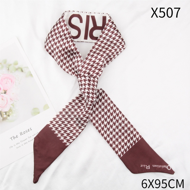 Khăn Quàng Cổ Nhỏ Bằng Lụa Có Dây Ruy Băng Cho Nữ