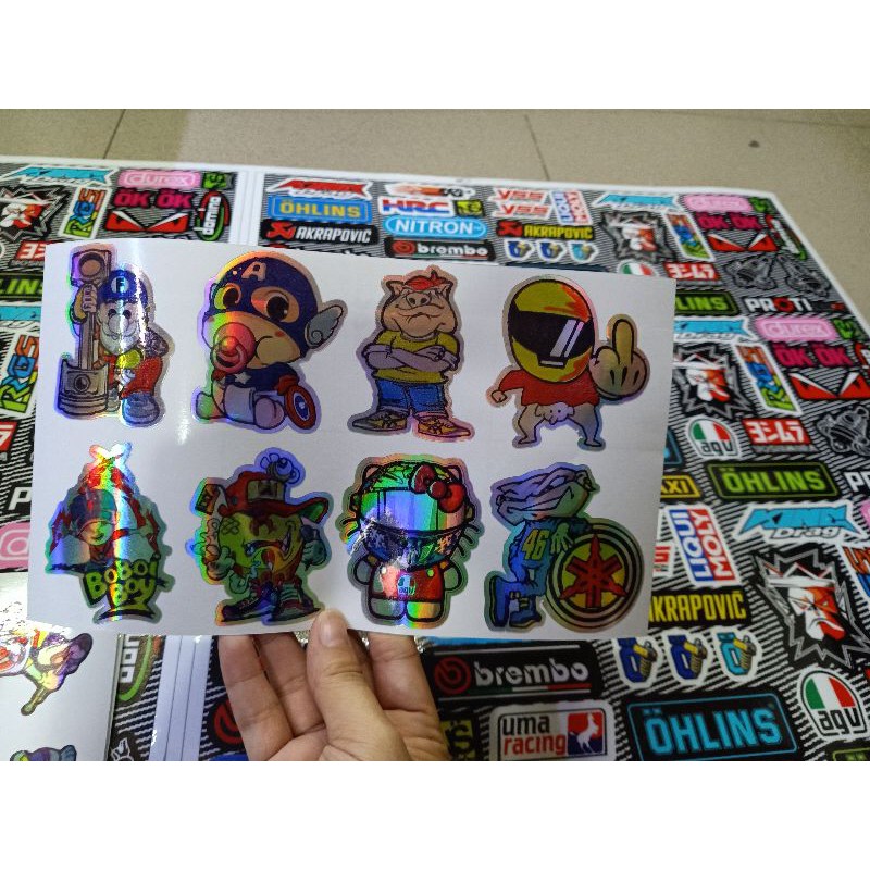 SÉT STICKER MINI CROM 7 MÀU